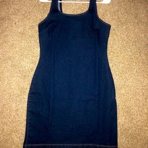 Stretch Denim tank mini dress
